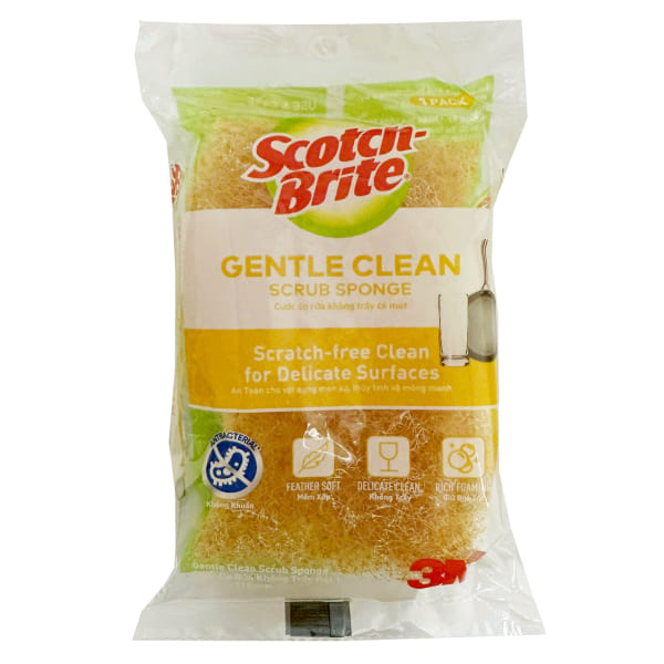 Miếng rửa chén Scotch Brite vàng 11.5cm