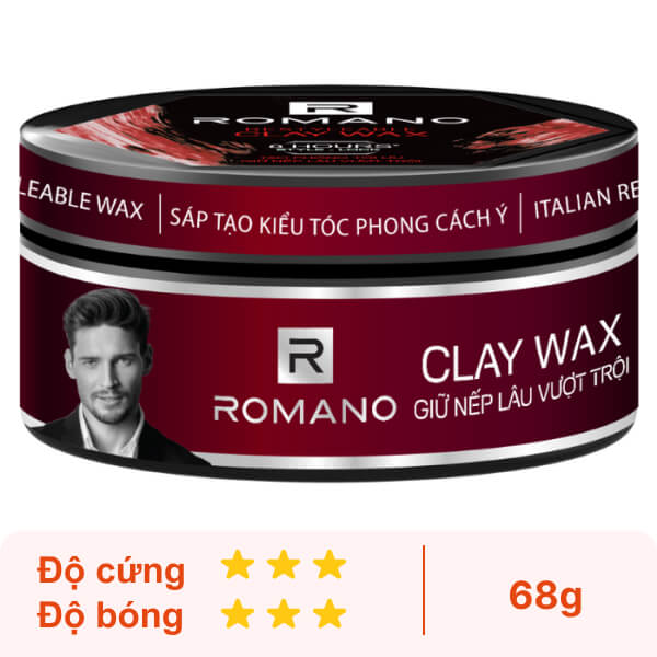 Sáp vuốt tóc Romano Clay Wax 68g
