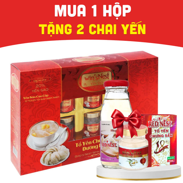 Hộp 6 hũ yến chưng đường phèn Win'snest 70ml
