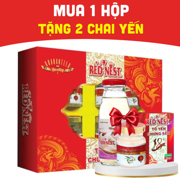 Hộp 6 hũ nước yến chưng sẵn Red Nest 70ml