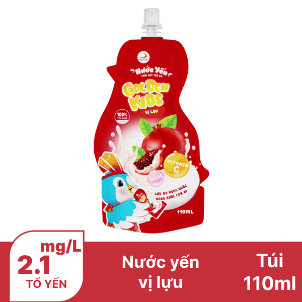 Nước yến trái cây NestGia Golden Kids vị lựu 110ml