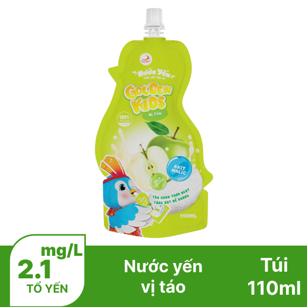 Nước yến trái cây NestGia Golden Kids vị táo 110ml