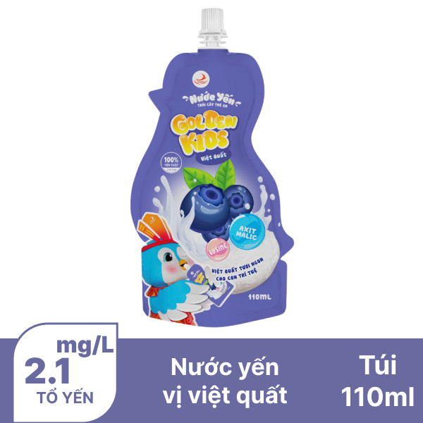 Nước yến trái cây NestGia Golden Kids vị việt quất 110ml