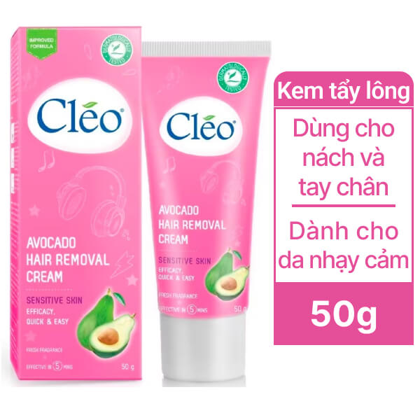 Kem tẩy lông Cléo da nhạy cảm 50g