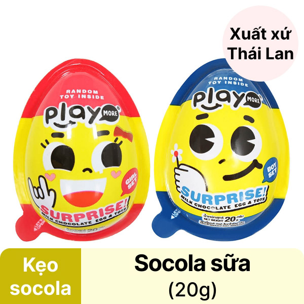Kẹo trứng socola sữa Play More 20g