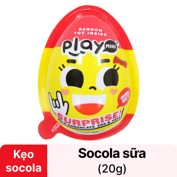Kẹo trứng socola sữa Play More 20g
