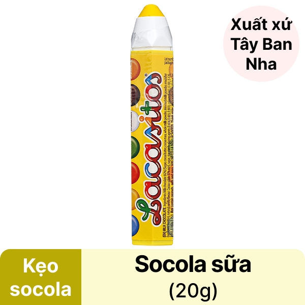 Kẹo socola sữa Lacasitos bút chì màu 20g