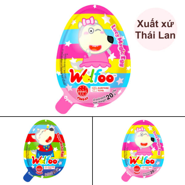 Kẹo trứng socola Wolfoo quả 20g