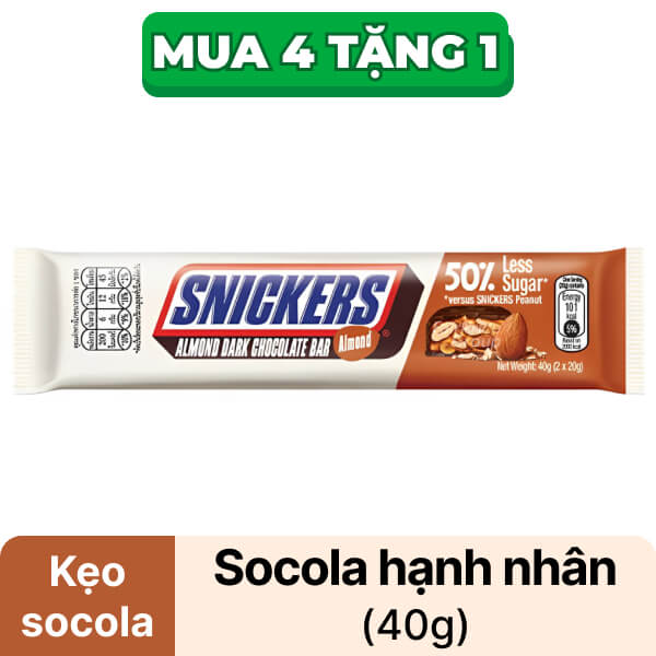 Kẹo socola đen hạnh nhân Snickers 40g