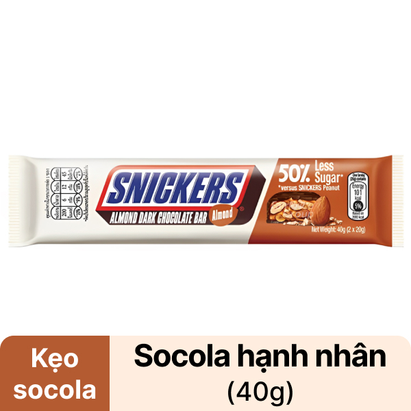 Kẹo socola đen hạnh nhân Snickers 40g
