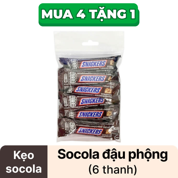 Kẹo socola đậu phộng Snickers gói 72g
