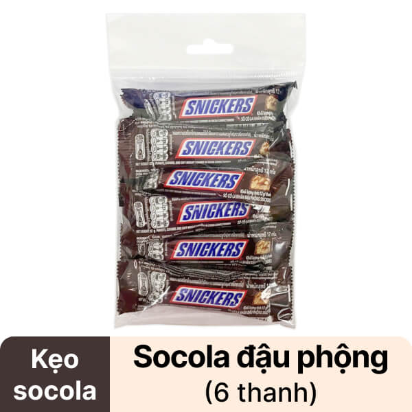 Kẹo socola đậu phộng Snickers gói 72g