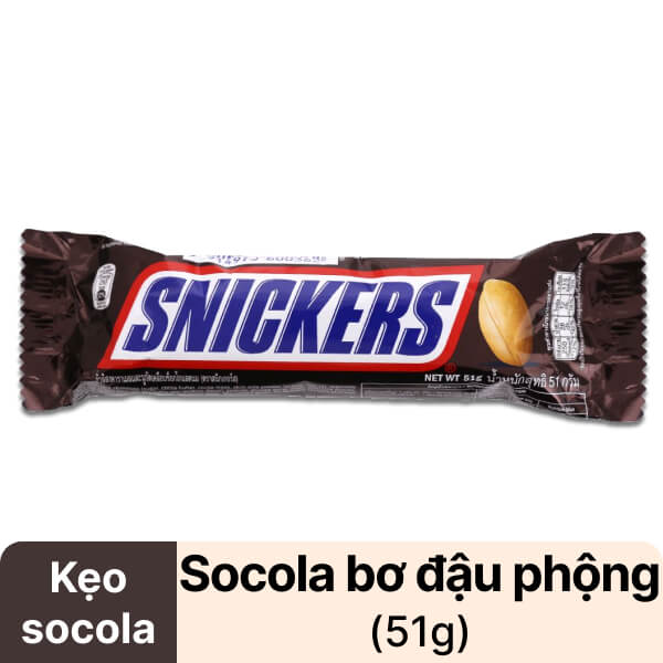 Kẹo socola bơ đậu phộng Snickers gói 51g