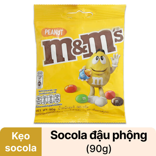 Kẹo socola nhân đậu phộng M&M's gói 90g