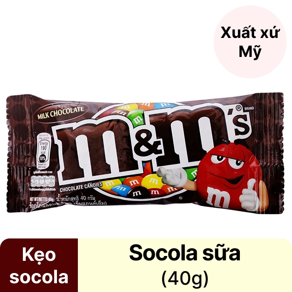 Kẹo socola sữa M&M's gói 40g