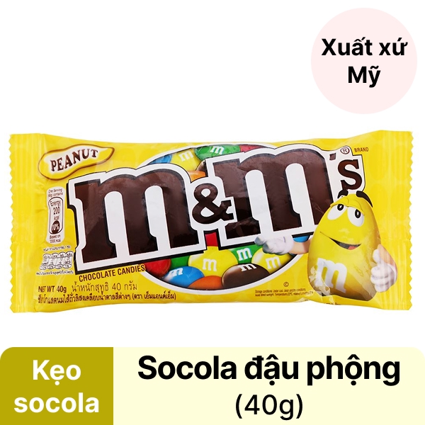 Kẹo socola nhân đậu phộng M&M's gói 40g