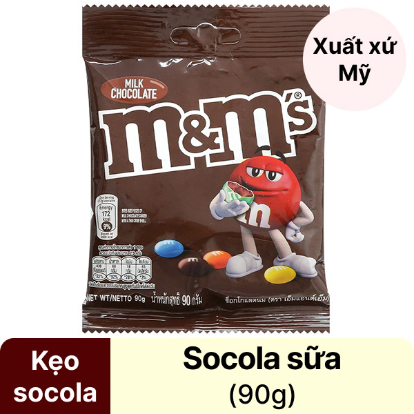 Kẹo socola sữa M&M's gói 90g
