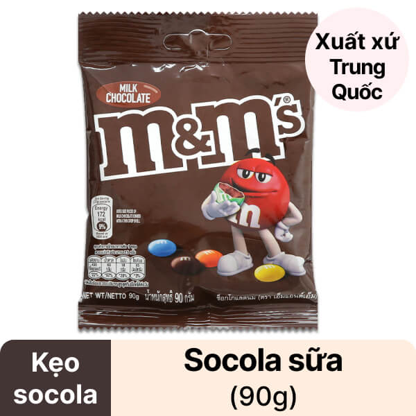 Kẹo socola sữa M&M's gói 90g