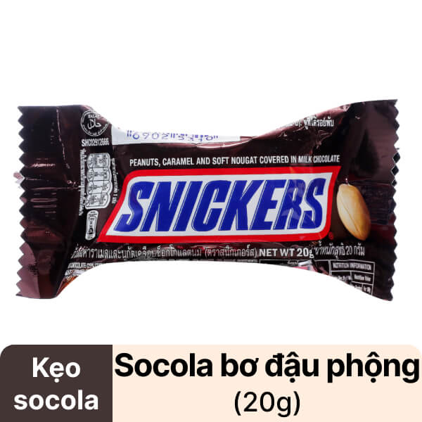 Kẹo socola bơ đậu phộng Snickers gói 20g