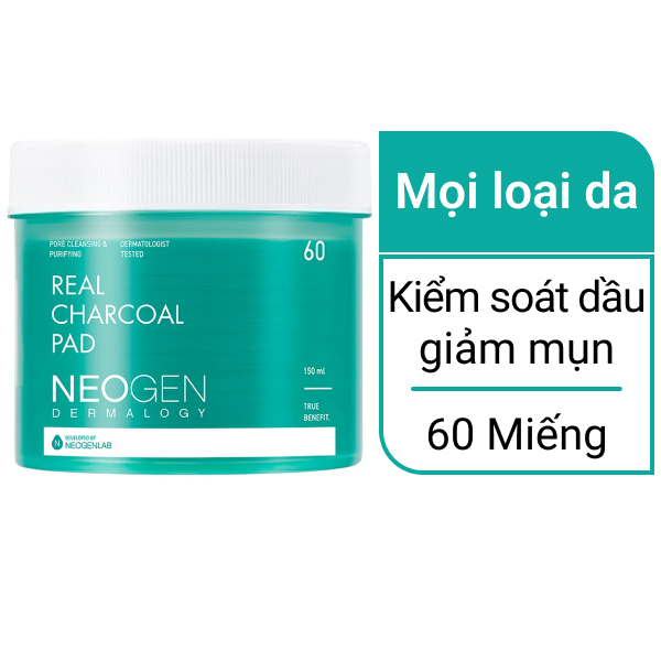 Toner Pad Neogen than tre giảm mụn 60 miếng