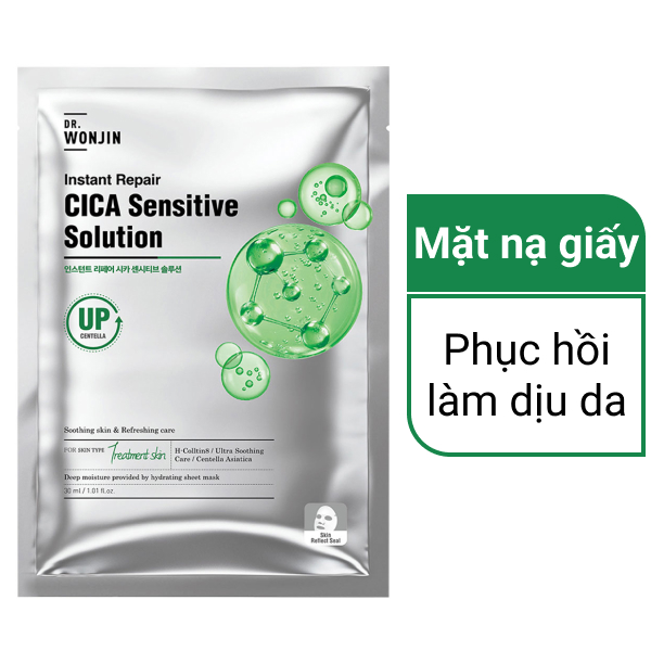 Mặt nạ Wonjin Cica Sensitive phục hồi cấp tốc 30ml