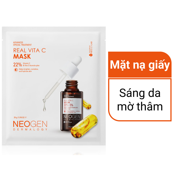 Mặt nạ Neogen Real Vita C 22% sáng da 28g
