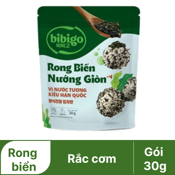 Rong biển rắc cơm giòn tẩm nước tương Bibigo 30g