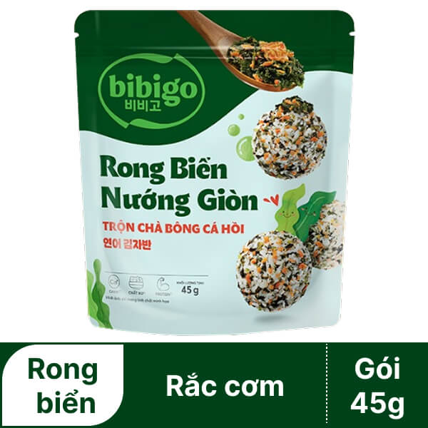 Rong biển trộn chà bông cá hồi Bibigo 45g