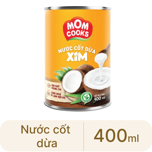 Nước cốt dừa xim Mom Cooks lon 400ml