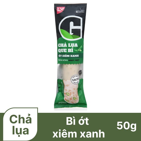 Chả lụa que bì ớt xiêm xanh G Kitchen cây 50g