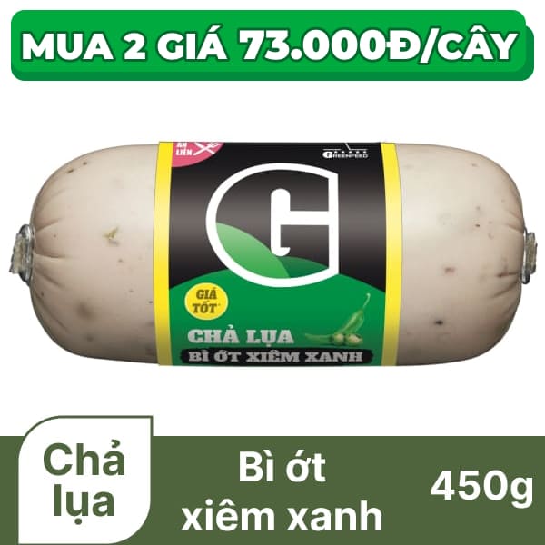 Chả lụa bì ớt xiêm xanh G Kitchen cây 450g
