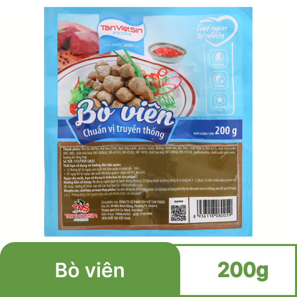 Bò viên Tân Việt Sin gói 200g