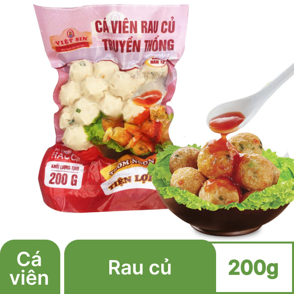 Cá viên rau củ Việt Sin 200g