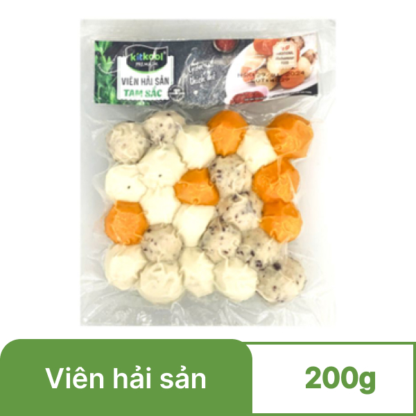 Viên hải sản tam sắc Kitkool gói 200g