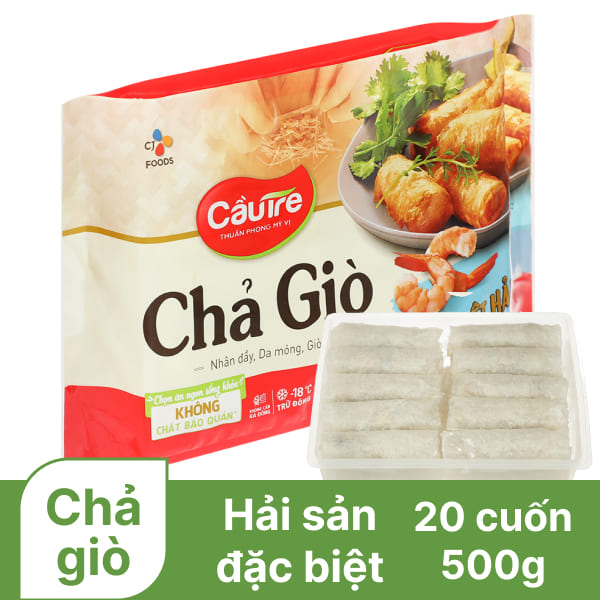 Chả giò đặc biệt hải sản Cầu Tre gói 500g