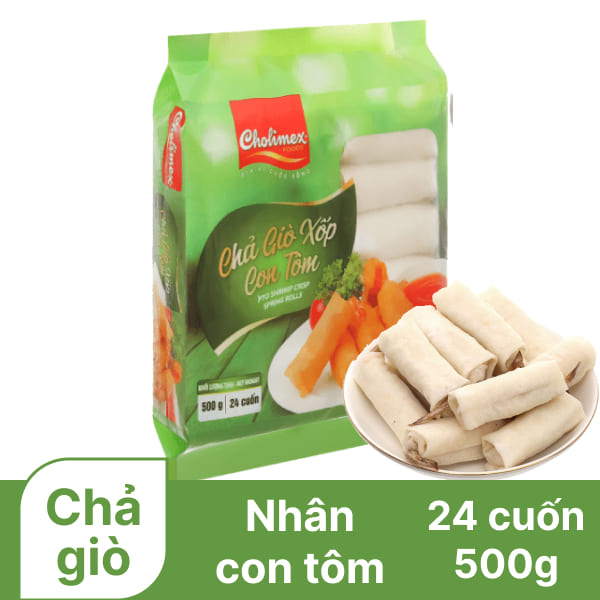 Chả giò xốp con tôm PTO Cholimex 500g