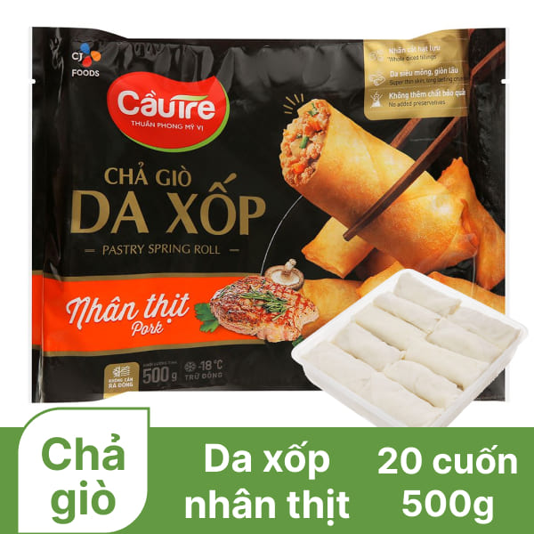 Chả giò da xốp nhân thịt Cầu Tre gói 500g