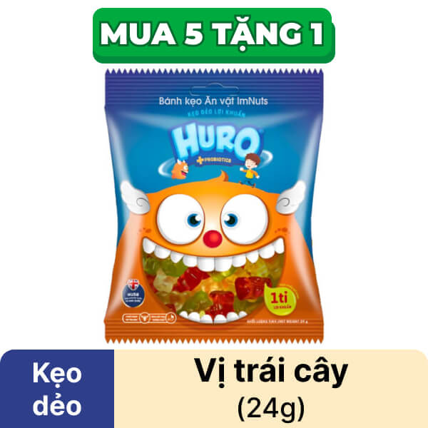 Kẹo dẻo lợi khuẩn Bibica Huro Probiotics 24g
