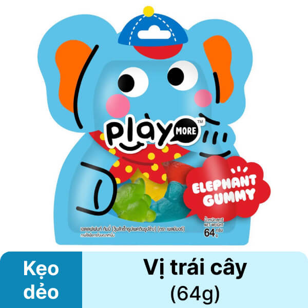 Kẹo dẻo trái cây Play More 64g