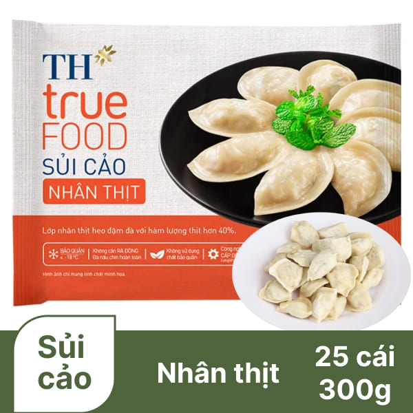 Sủi cảo nhân thịt TH True Food gói 300g