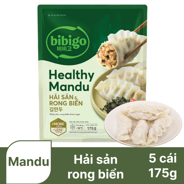 Bánh healthy mandu hải sản rong biển Bibigo 175g