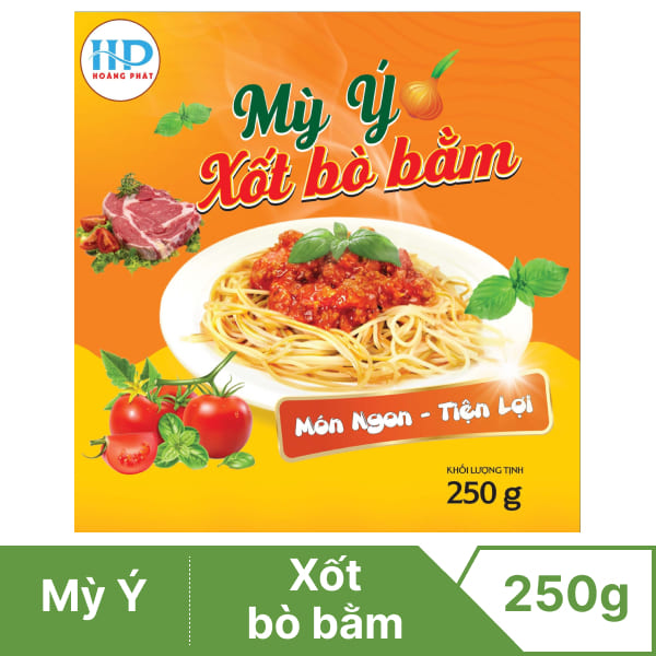 Mỳ Ý xốt bò bằm Hoàng Phát gói 250g