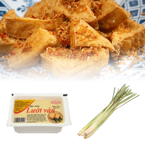 Đậu hũ chiên Vị Nguyên hộp 300g + Sả cây 200g