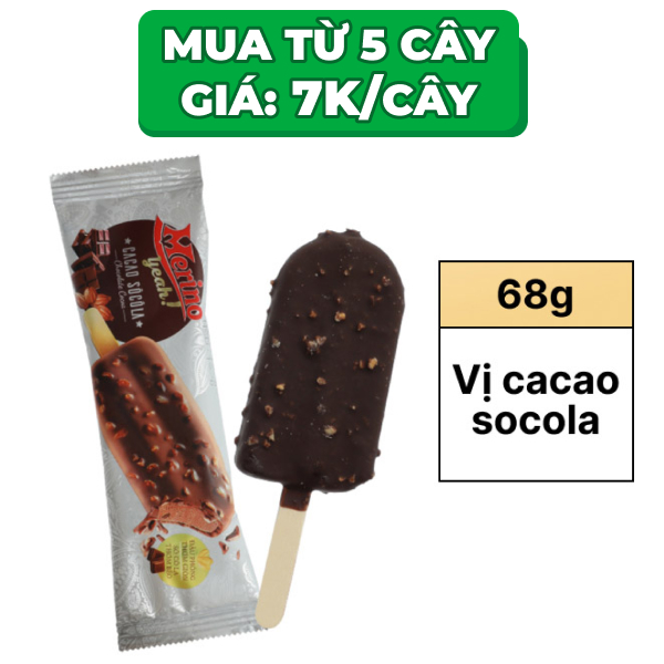 Kem cacao sô cô la Merino Yeah! cây 68g