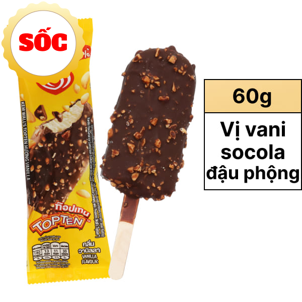 Kem Topten Vanila Wall's cây 60g