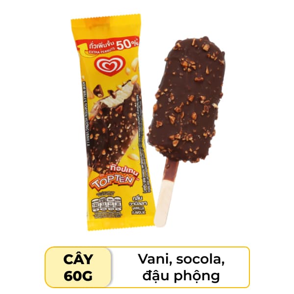 Kem Topten Vanila Wall's cây 60g