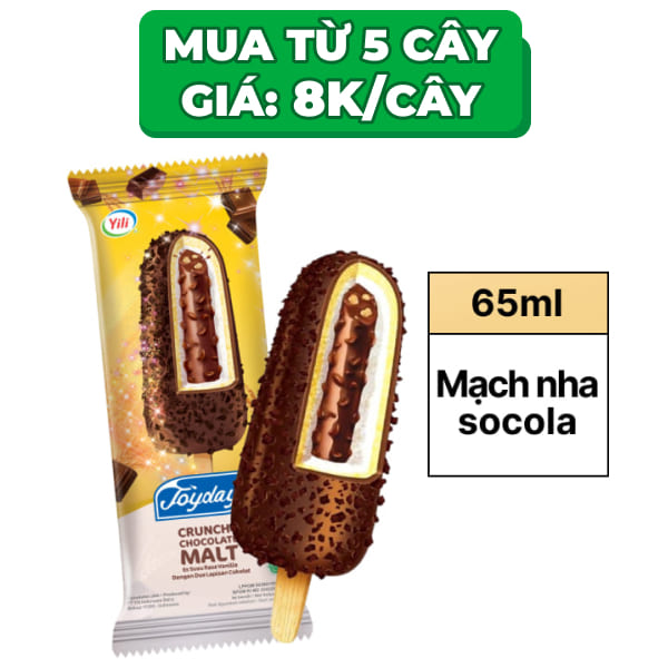 Kem mạch nha socola giòn Joyday cây 65ml