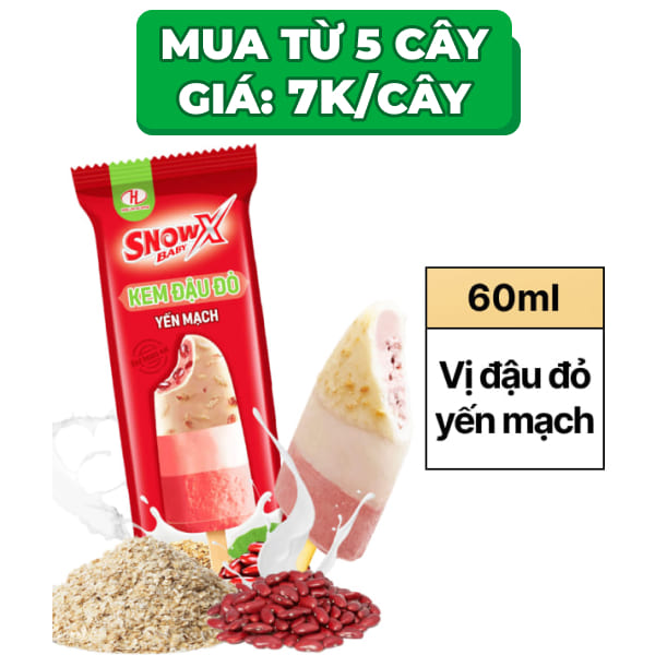 Kem đậu đỏ yến mạch Snow baby X 60ml