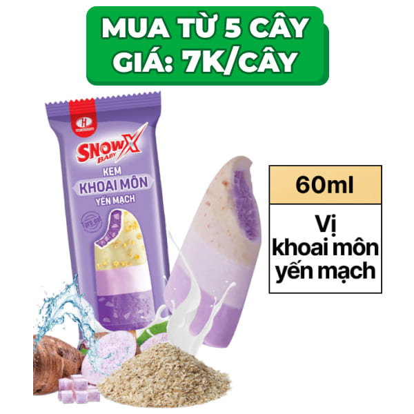 Kem khoai môn yến mạch Snow baby X 60ml