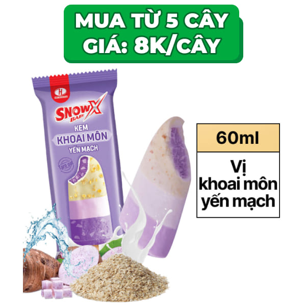 Kem khoai môn yến mạch Snow baby X 60ml